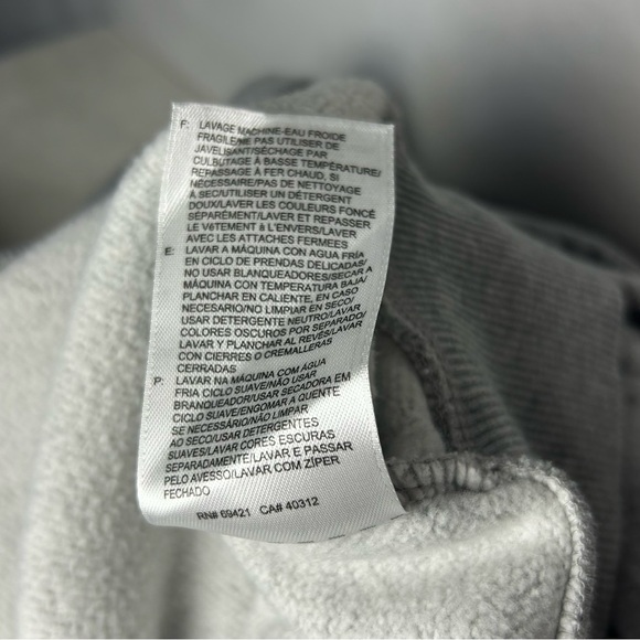 Reebok Heather Gray Zip-Up Hoodie w/ Front Pockets - S/P - Picture 9 of 11